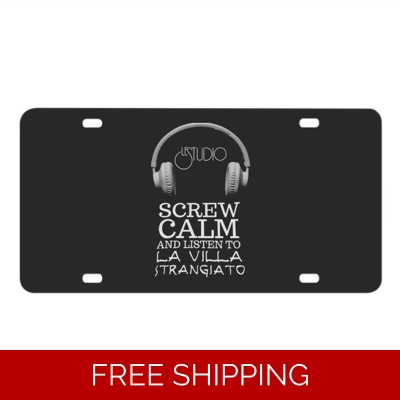 Le Studio License Plates  Le Studio Screw Calm and Listen to La Villa Strangiato White